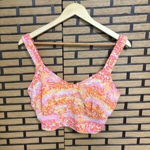 Stitch & Pine Pink And Orange Open Back Detail‎ Crop Tank Size Medium